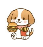 ビーグル犬ビビちゃんの食事スタンプ（個別スタンプ：2）