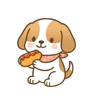 ビーグル犬ビビちゃんの食事スタンプ（個別スタンプ：5）