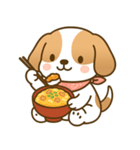 ビーグル犬ビビちゃんの食事スタンプ（個別スタンプ：8）
