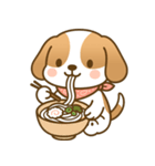 ビーグル犬ビビちゃんの食事スタンプ（個別スタンプ：9）