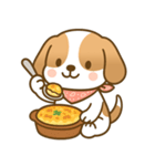 ビーグル犬ビビちゃんの食事スタンプ（個別スタンプ：13）