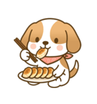 ビーグル犬ビビちゃんの食事スタンプ（個別スタンプ：17）