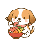 ビーグル犬ビビちゃんの食事スタンプ（個別スタンプ：20）