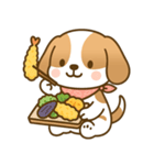 ビーグル犬ビビちゃんの食事スタンプ（個別スタンプ：21）
