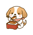 ビーグル犬ビビちゃんの食事スタンプ（個別スタンプ：22）