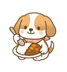 ビーグル犬ビビちゃんの食事スタンプ（個別スタンプ：23）