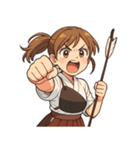 弓道 女子 部活 スポーツ 面白い（個別スタンプ：19）