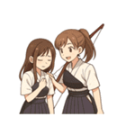 弓道 女子 部活 スポーツ 面白い（個別スタンプ：22）