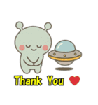 かわいい宇宙人とUFO（個別スタンプ：1）