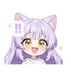ナイトキャットガールスタンプ（個別スタンプ：23）