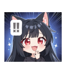 ブラックキャットガールスタンプ（個別スタンプ：19）