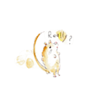 水彩画女の子と動物（個別スタンプ：7）
