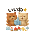 ふわエキゾチックショートヘアの夏スタンプ（個別スタンプ：38）