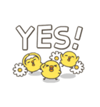 うごく！ ひよこの毎日でか文字スタンプ（個別スタンプ：3）