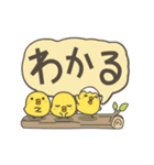 うごく！ ひよこの毎日でか文字スタンプ（個別スタンプ：12）