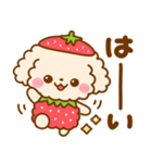 いちご♡トイプードル（個別スタンプ：3）