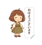 ボブミニ ナチュラルガール（個別スタンプ：1）