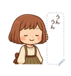 ボブミニ ナチュラルガール（個別スタンプ：6）