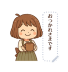 ボブミニ ナチュラルガール（個別スタンプ：7）