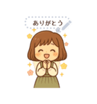 ボブミニ ナチュラルガール（個別スタンプ：8）