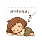 ボブミニ ナチュラルガール（個別スタンプ：16）