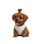 かわいい茶色の子犬 (NT)（個別スタンプ：2）