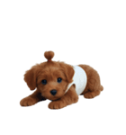 かわいい茶色の子犬 (NT)（個別スタンプ：4）