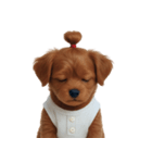 かわいい茶色の子犬 (NT)（個別スタンプ：5）