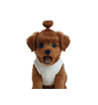 かわいい茶色の子犬 (NT)（個別スタンプ：6）