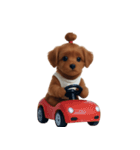 かわいい茶色の子犬 (NT)（個別スタンプ：7）