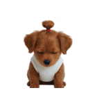 かわいい茶色の子犬 (NT)（個別スタンプ：9）