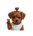 かわいい茶色の子犬 (NT)（個別スタンプ：10）
