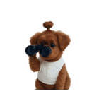 かわいい茶色の子犬 (NT)（個別スタンプ：11）