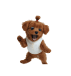 かわいい茶色の子犬 (NT)（個別スタンプ：13）