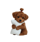 かわいい茶色の子犬 (NT)（個別スタンプ：14）