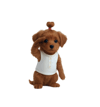 かわいい茶色の子犬 (NT)（個別スタンプ：15）