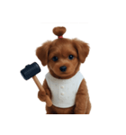 かわいい茶色の子犬 (NT)（個別スタンプ：18）