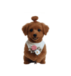 かわいい茶色の子犬 (NT)（個別スタンプ：19）