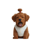 かわいい茶色の子犬 (NT)（個別スタンプ：20）