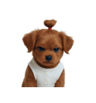 かわいい茶色の子犬 (NT)（個別スタンプ：22）