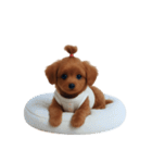 かわいい茶色の子犬 (NT)（個別スタンプ：24）