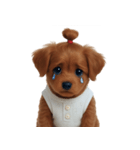 かわいい茶色の子犬 (NT)（個別スタンプ：25）