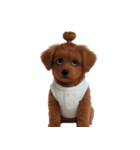 かわいい茶色の子犬 (NT)（個別スタンプ：27）