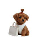 かわいい茶色の子犬 (NT)（個別スタンプ：28）