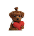 かわいい茶色の子犬 (NT)（個別スタンプ：29）
