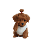 かわいい茶色の子犬 (NT)（個別スタンプ：31）
