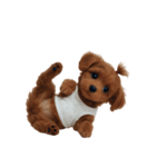 かわいい茶色の子犬 (NT)（個別スタンプ：32）