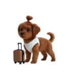 かわいい茶色の子犬 (NT)（個別スタンプ：34）