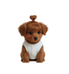 かわいい茶色の子犬 (NT)（個別スタンプ：35）