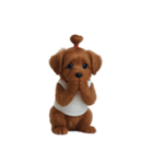 かわいい茶色の子犬 (NT)（個別スタンプ：36）